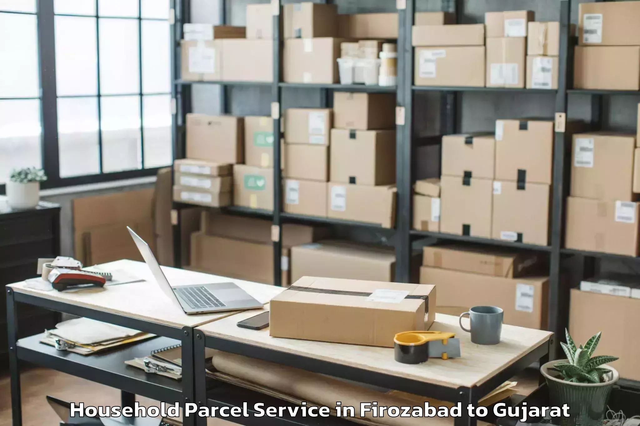 Book Your Firozabad to Vapi Household Parcel Today